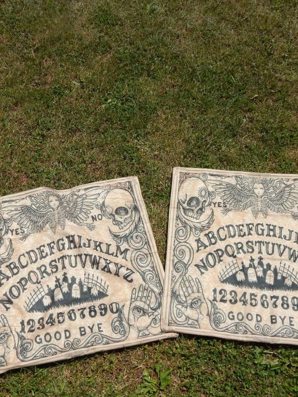 Pillow Shams Lot of Two For Throw Pillows or Bedding Ouija Inspired Themed